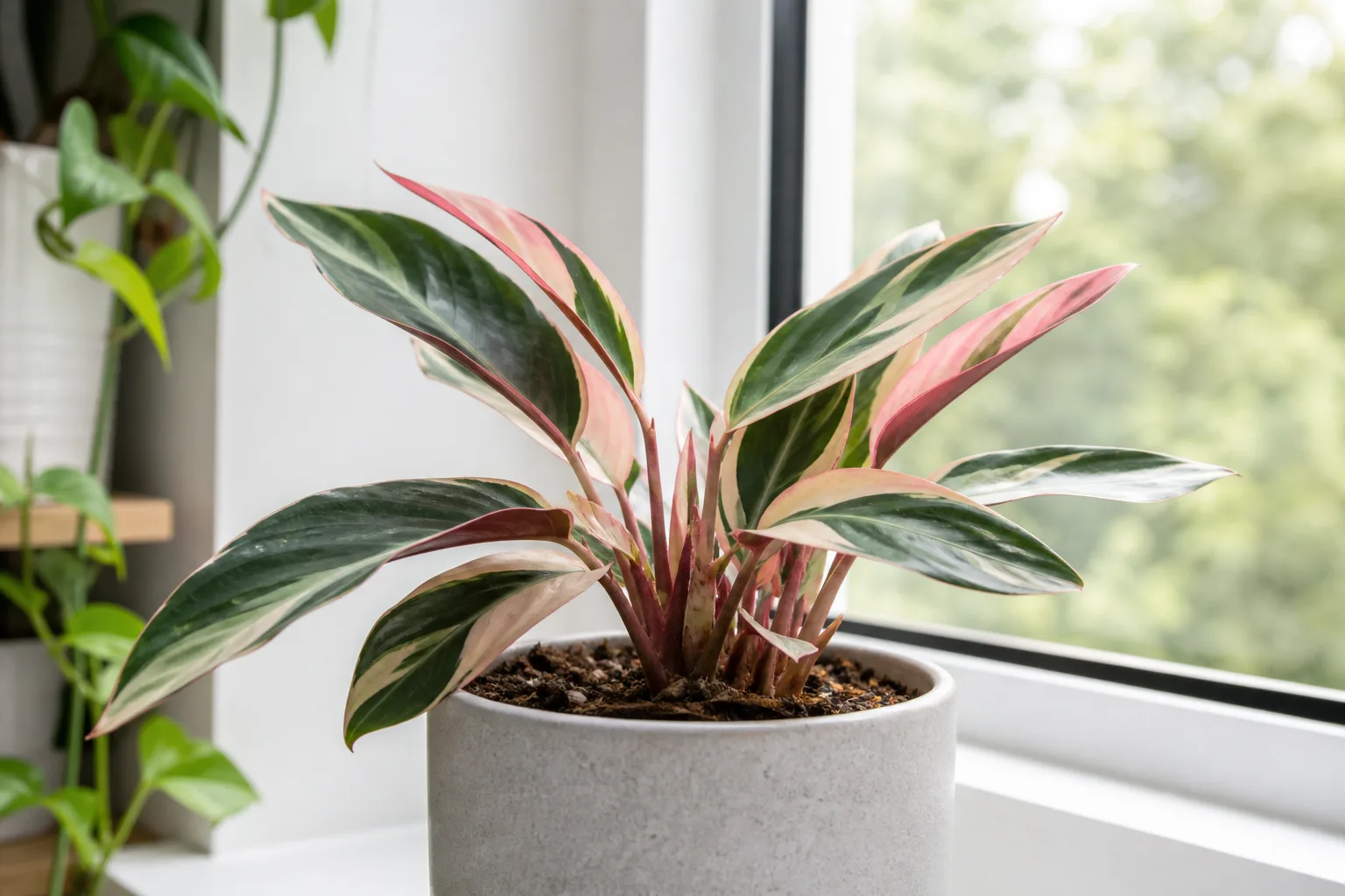 Slow Growth on Stromanthe Triostar - visible symptom on the plant