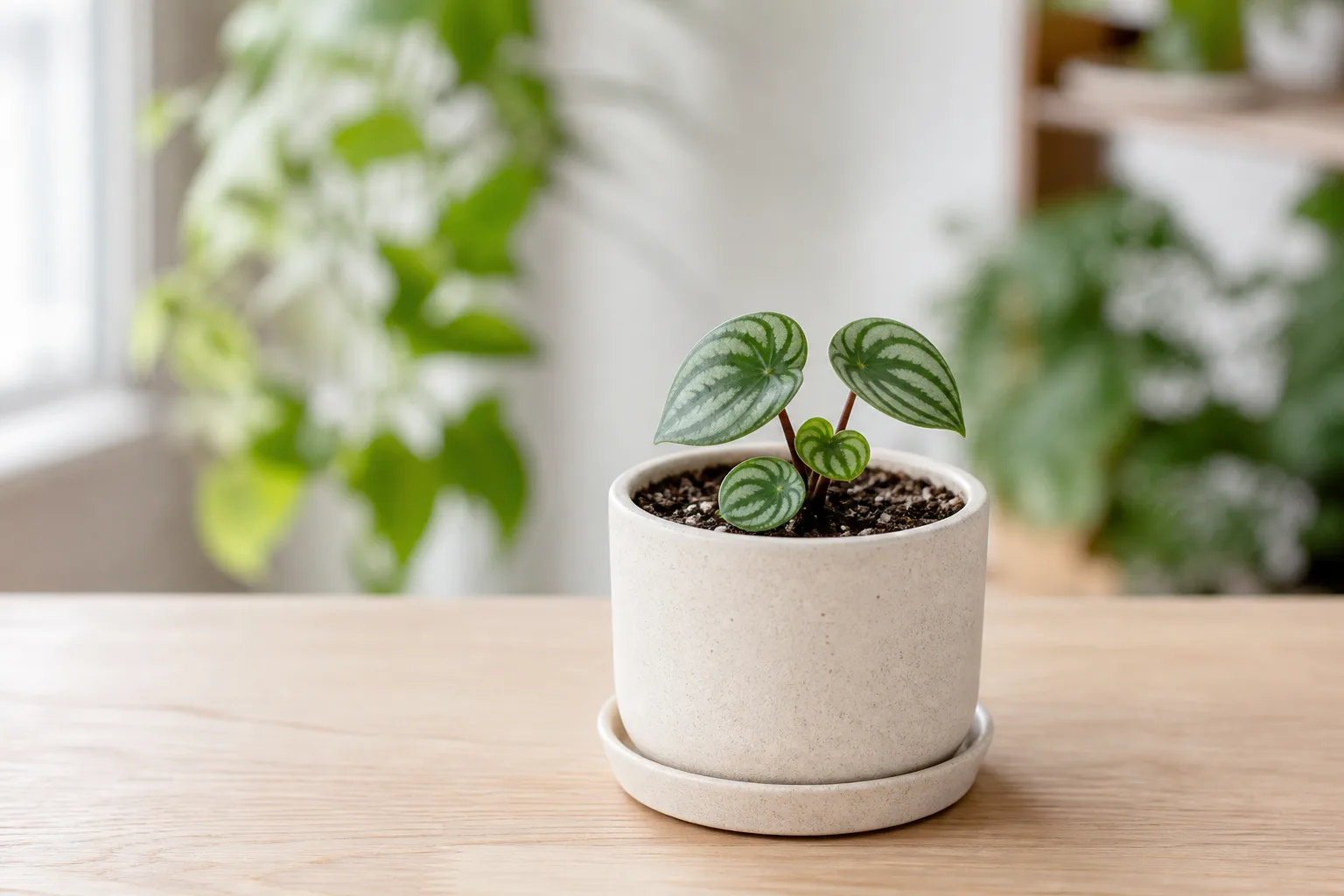 Slow Growth on Watermelon Peperomia - visible symptom on the plant