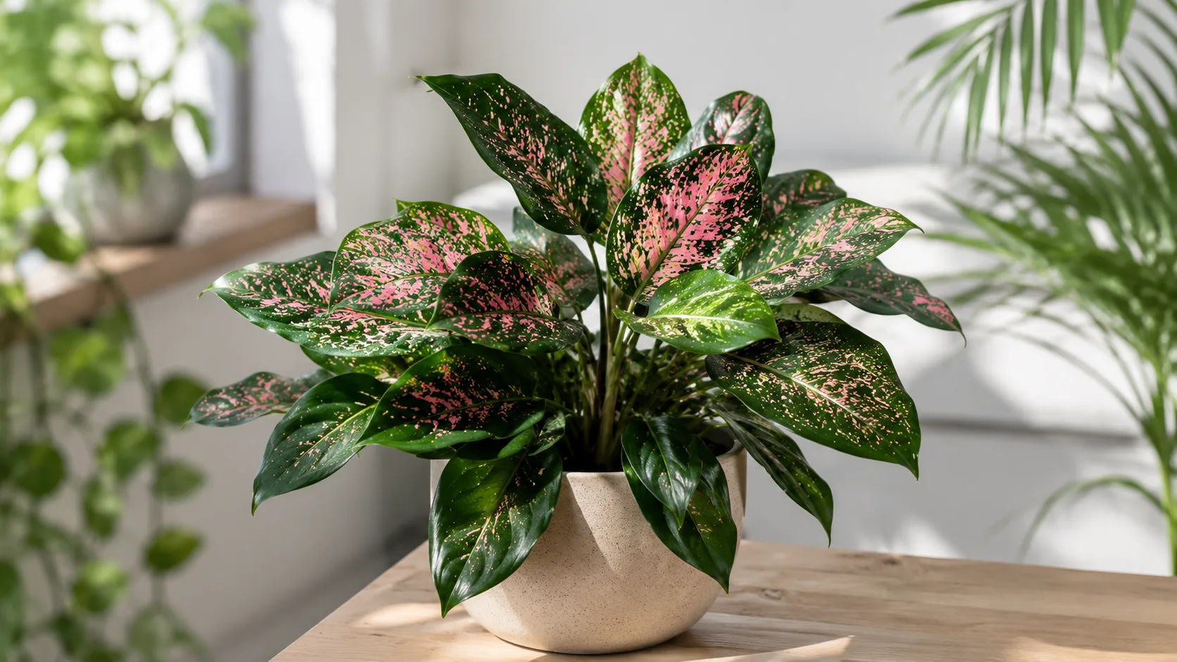 Aglaonema Pink Dalmatian houseplant