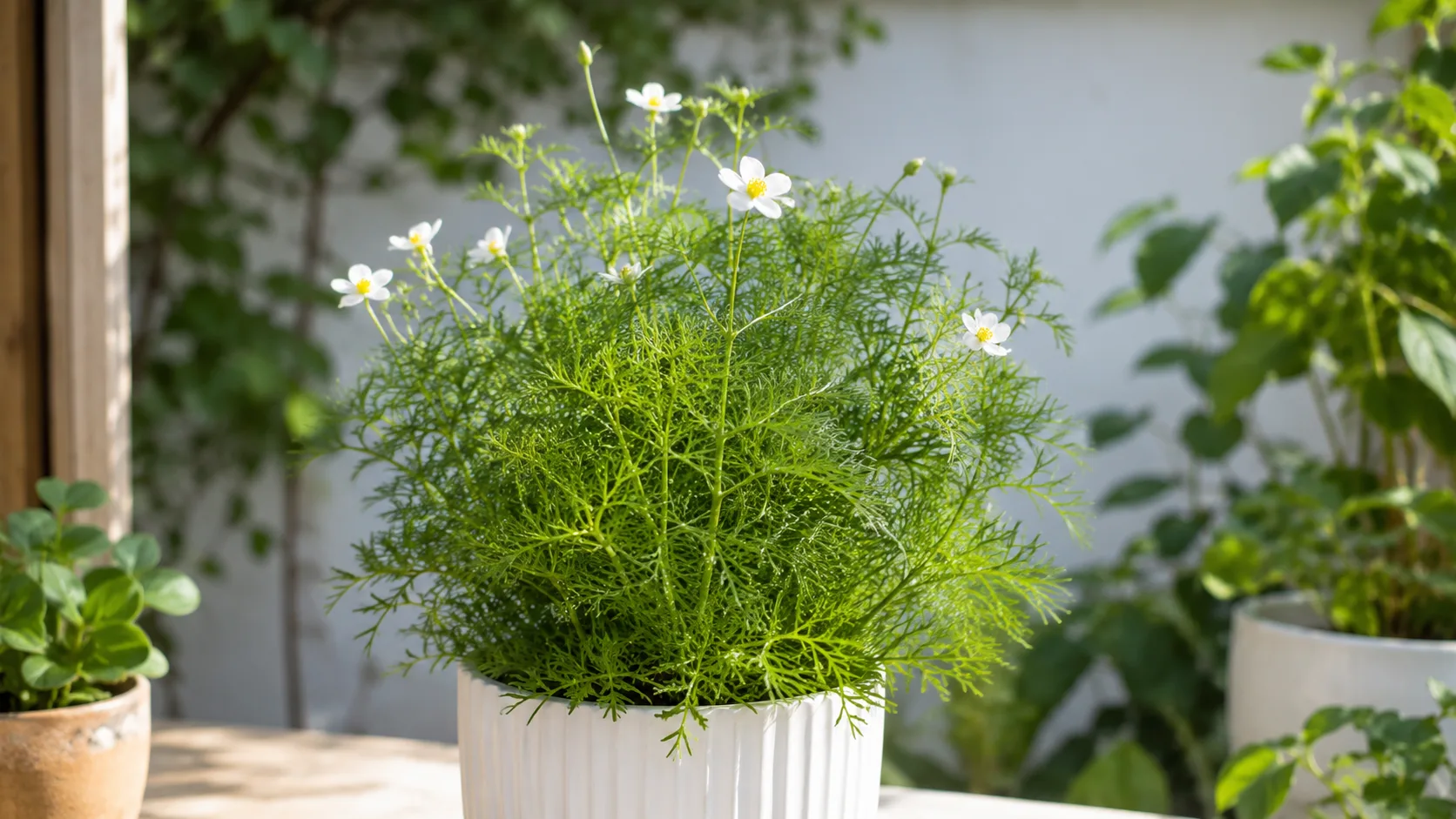 Cabomba aquatic plant in clean aquarium water