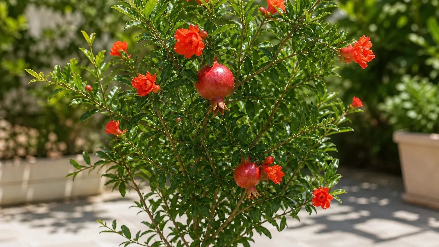 Pomegranate houseplant