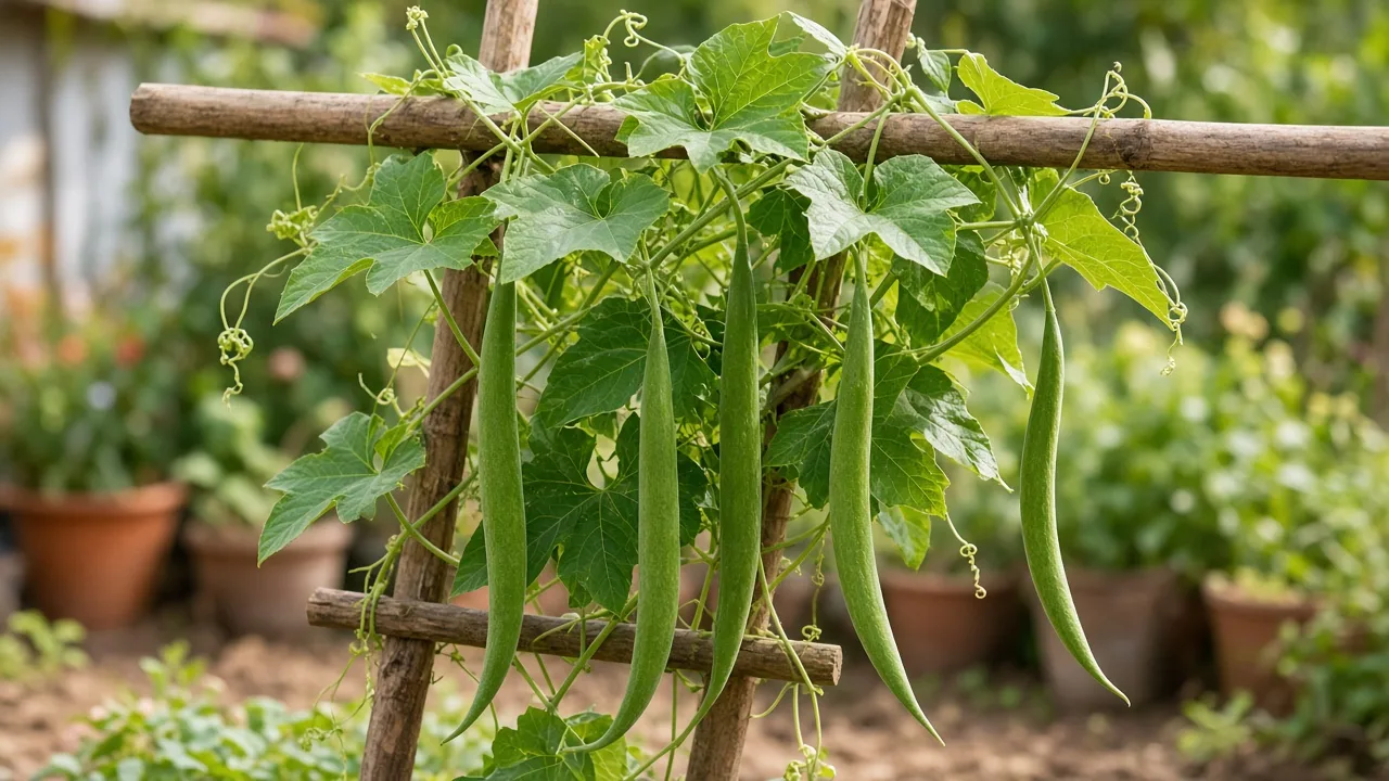 Snake Gourd Pruning Guide: Trellis Training, Lateral Trims | LeafyPixels