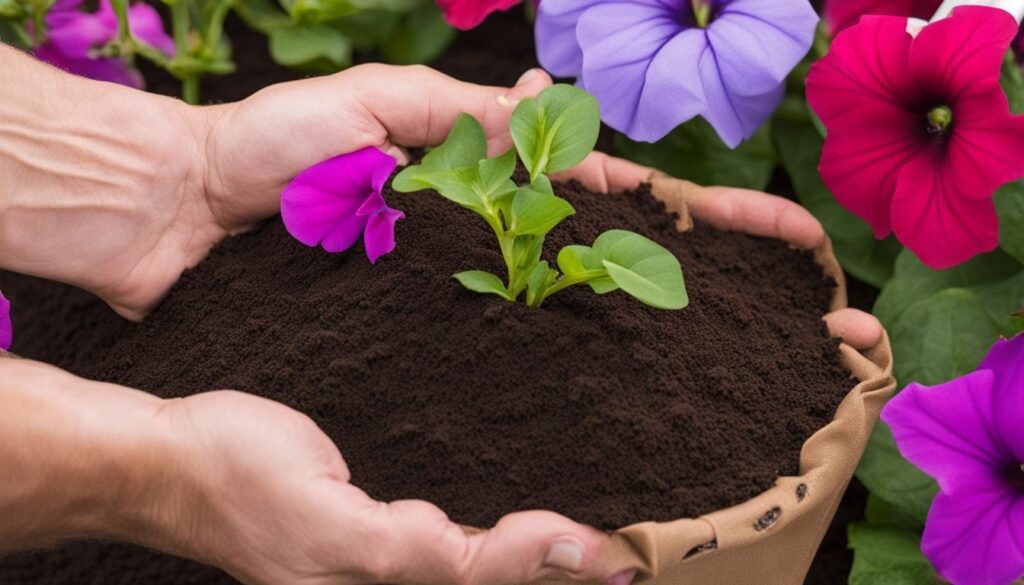 preparing soil for petunia planting