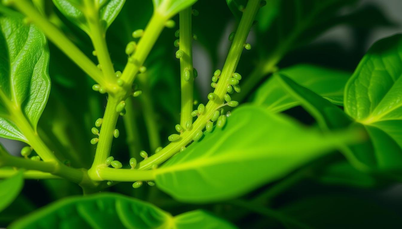 Aphids on a houseplant Aphids on a houseplant