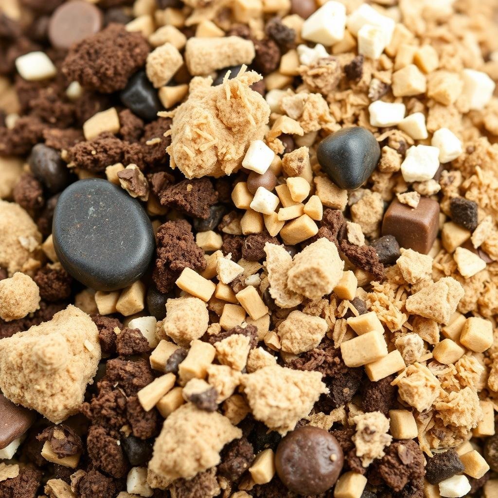 Close-up of quality potting mix showing various components