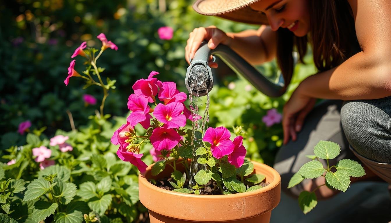 Petunia watering practices