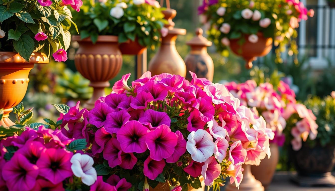 Petunias in Containers