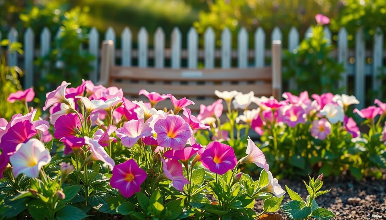 Petunias in early spring