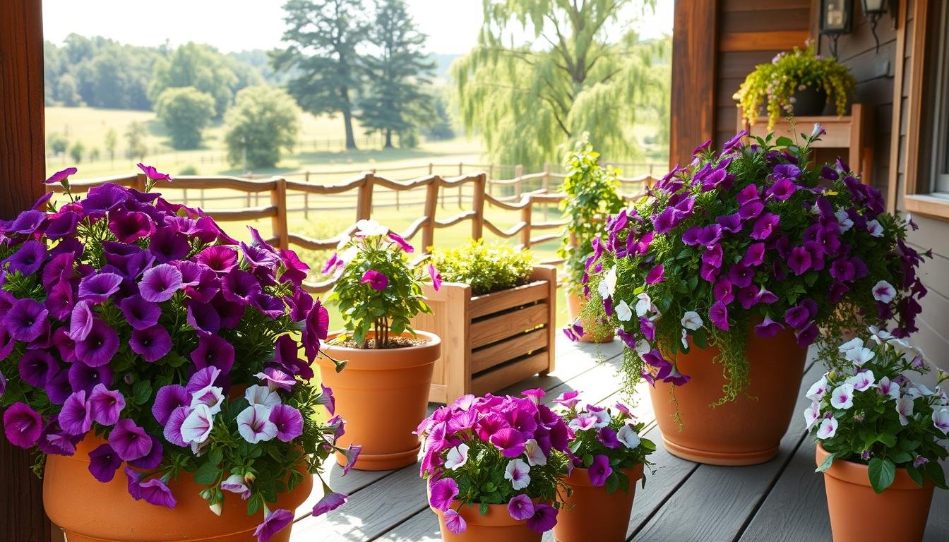 Planting Petunias in Pots
