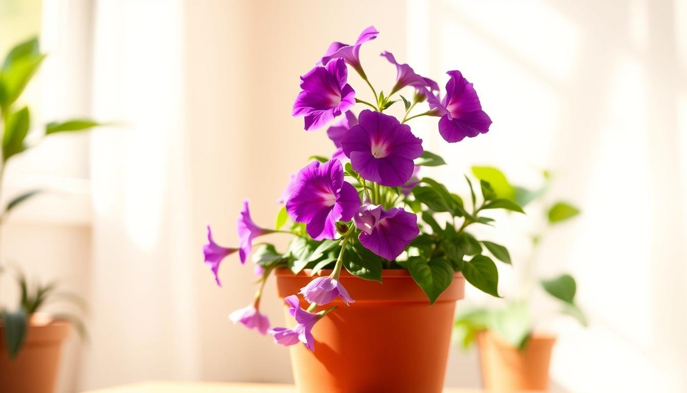 Potted Petunia Light Temperature