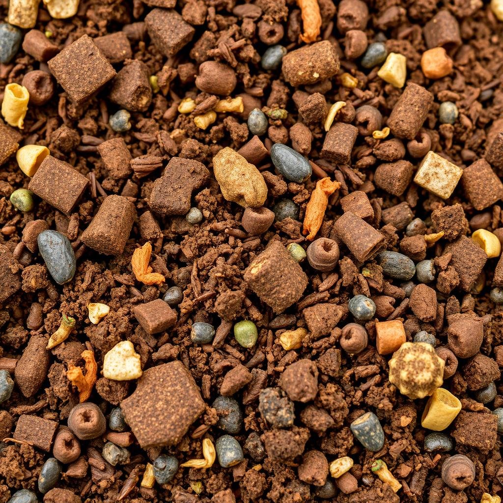 Rich potting mix with visible organic matter for nutrients