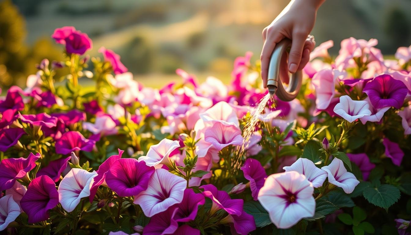 Seasonal Petunia Watering Fertilizing