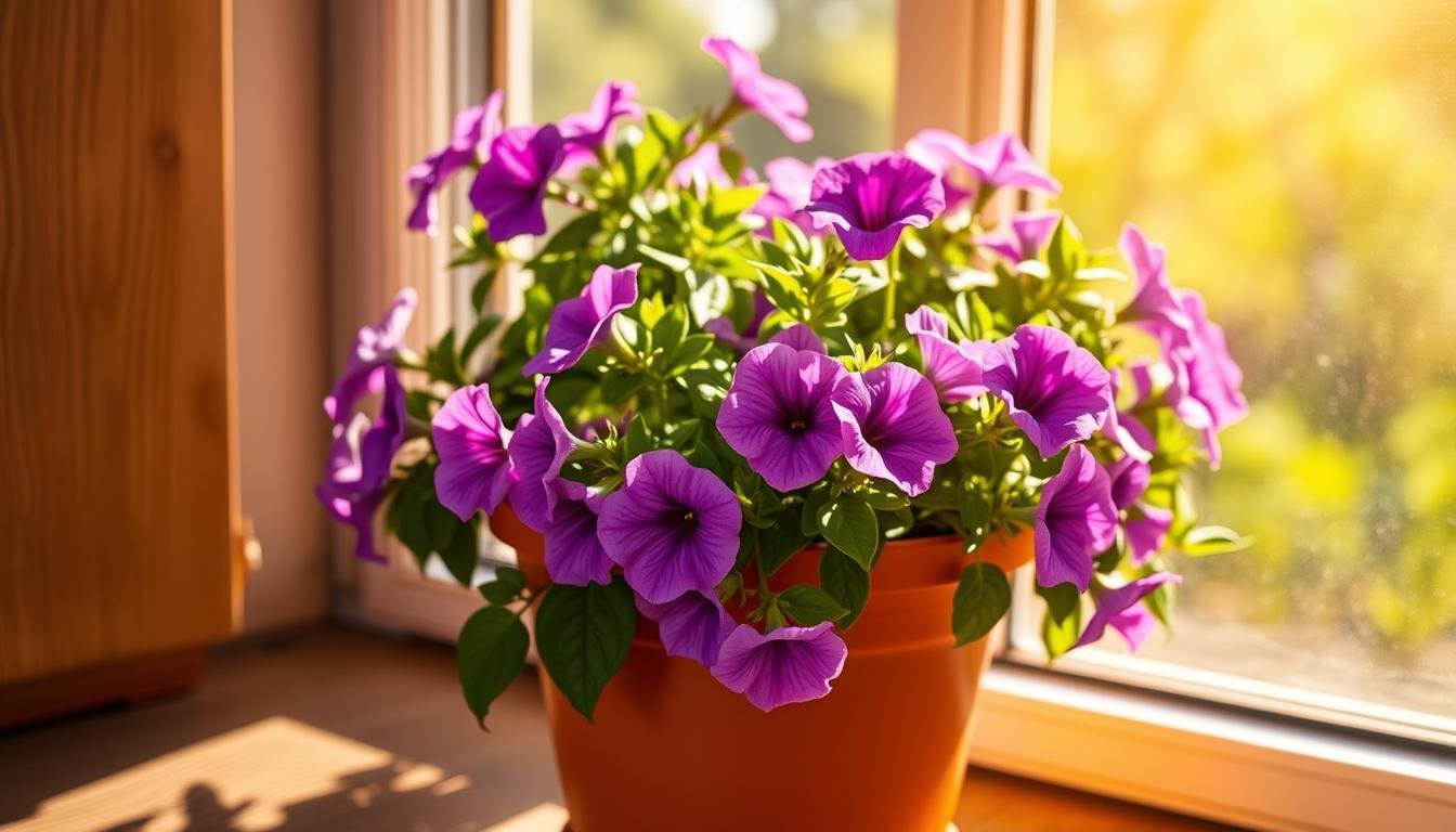 Sunlight requirements for petunias in pots