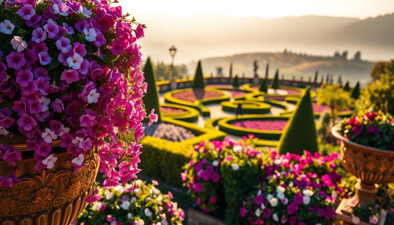 artistic gardening with petunias