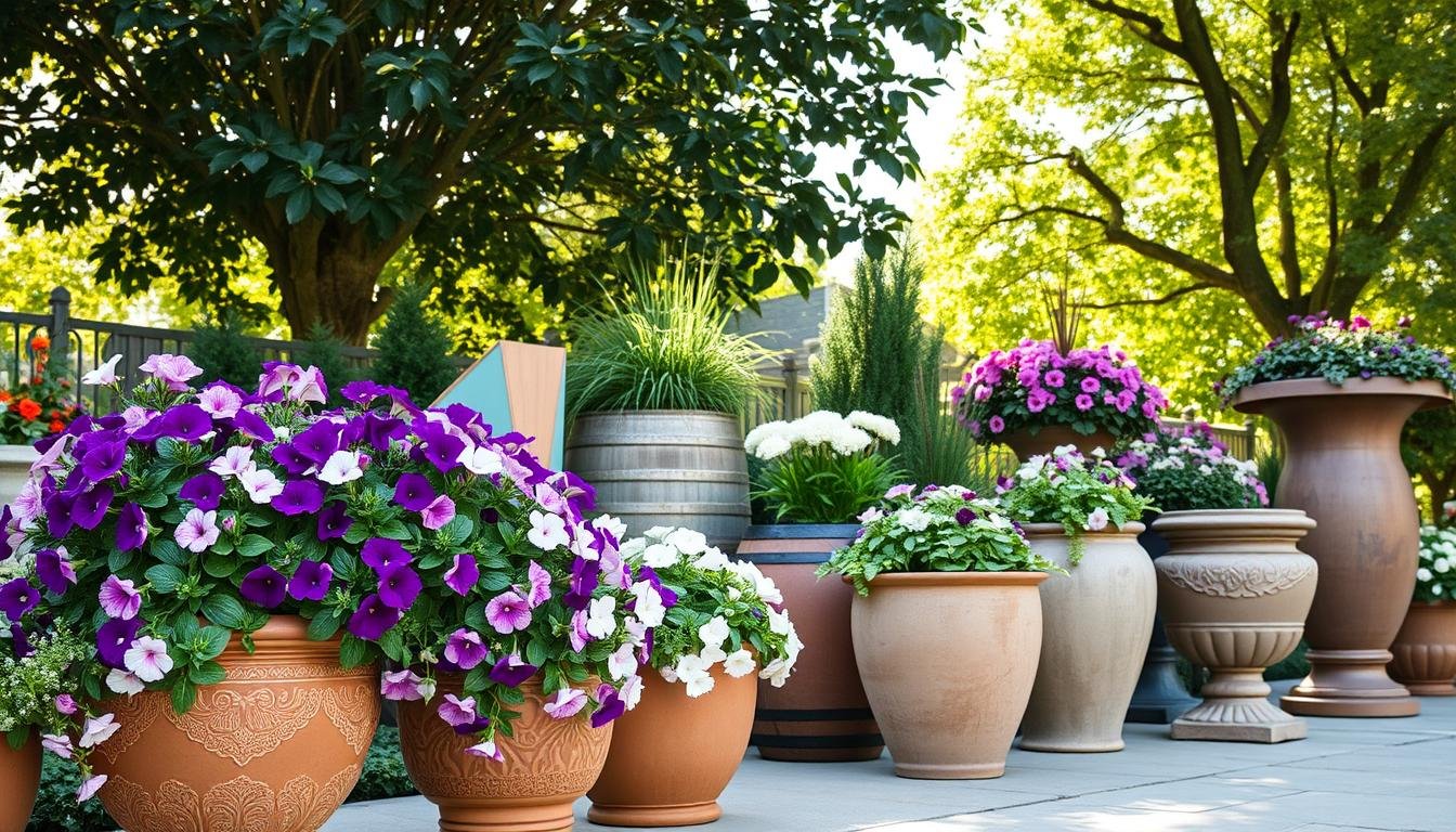 artistic outdoor plant containers