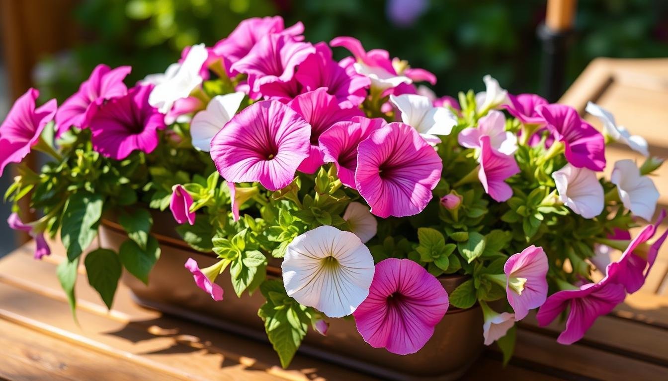 colorful petunia mixes