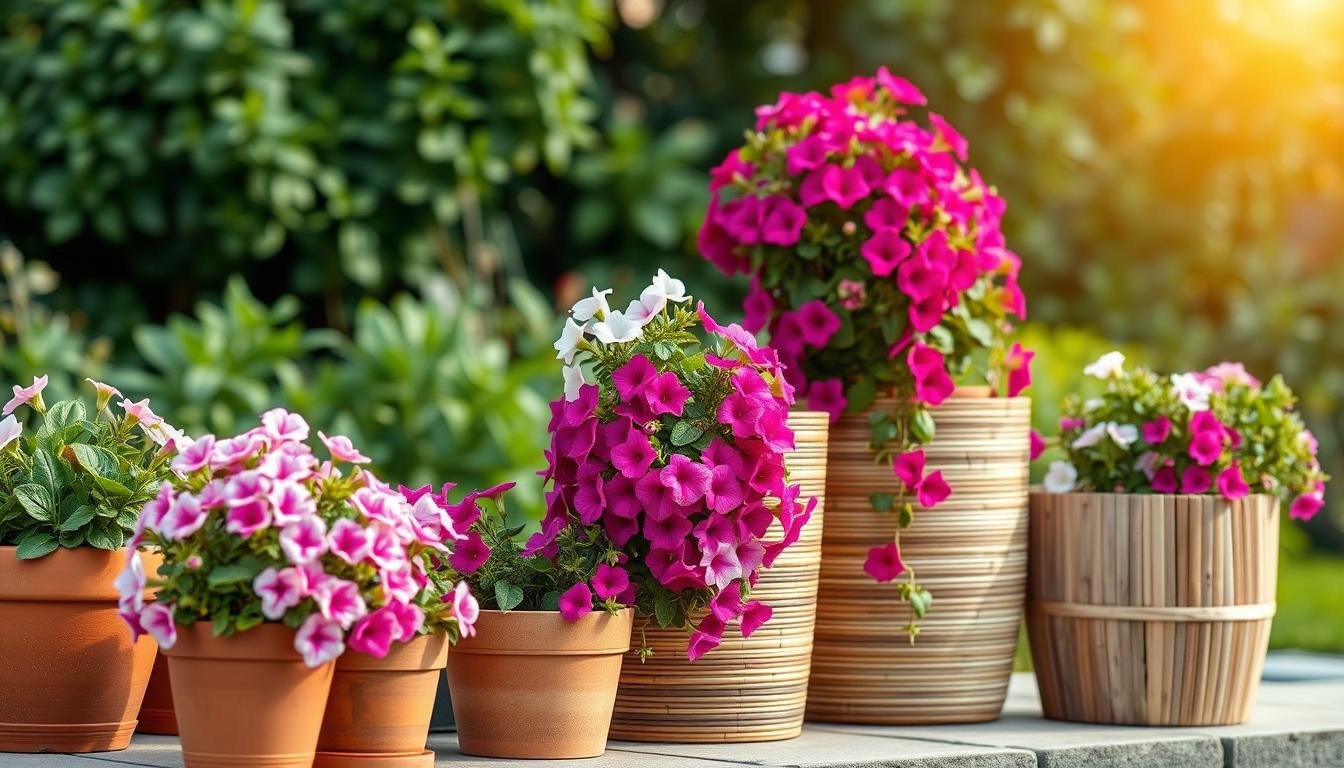 eco-friendly petunia pots
