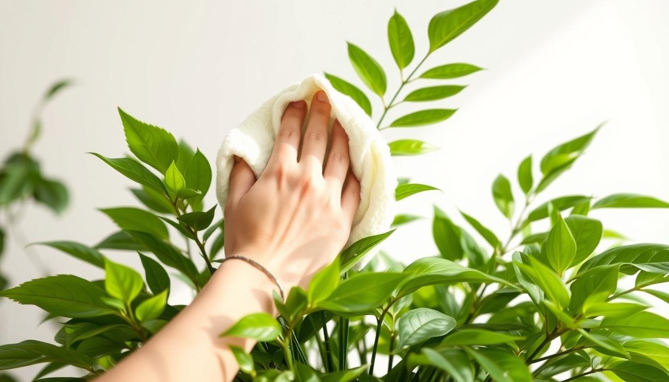 how to clean indoor plant leaves