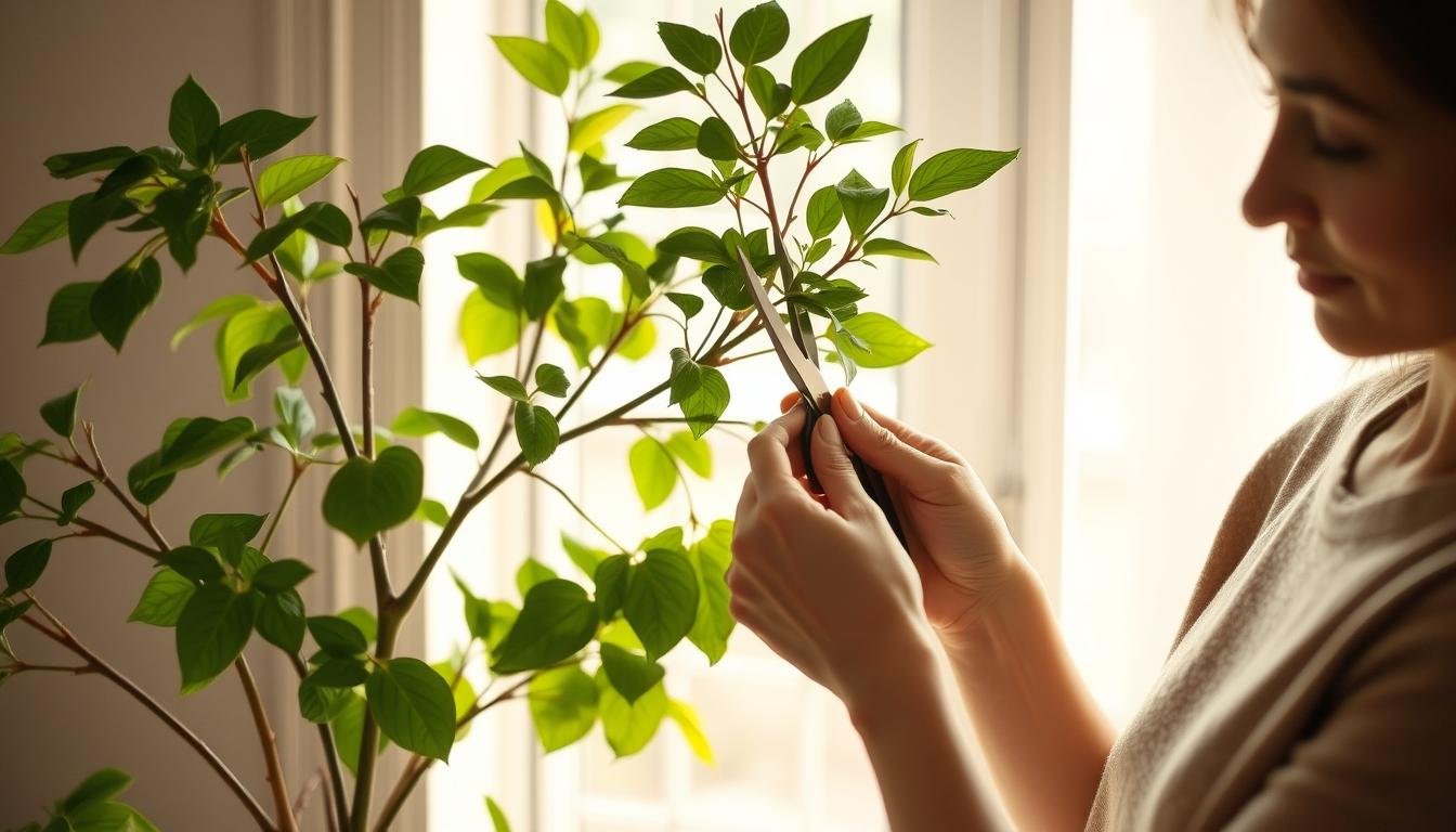 pruning indoor plants