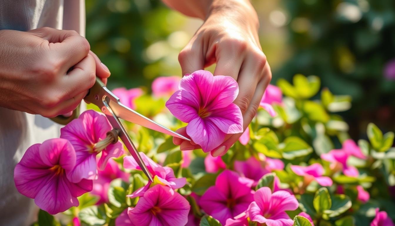 pruning petunias for fuller appearance