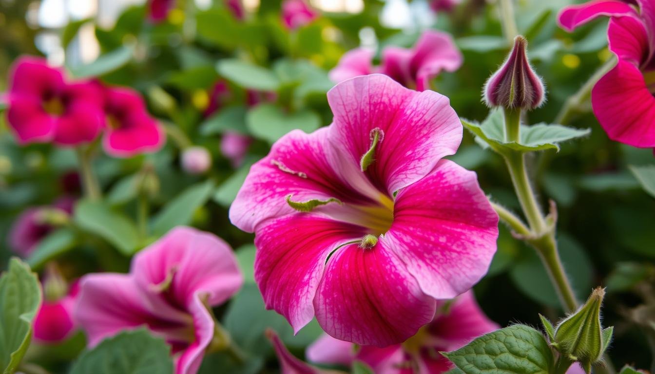 slug damage on petunias