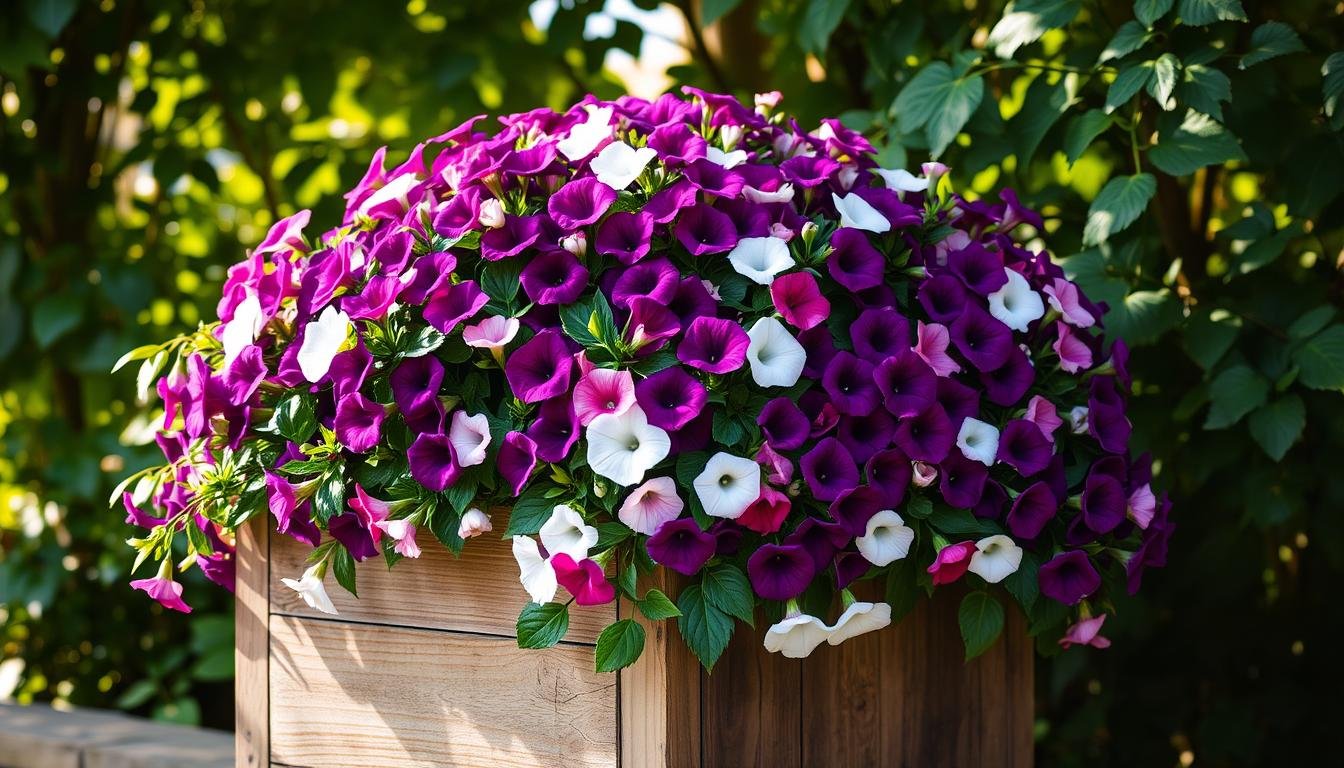 sustainable petunia arrangements