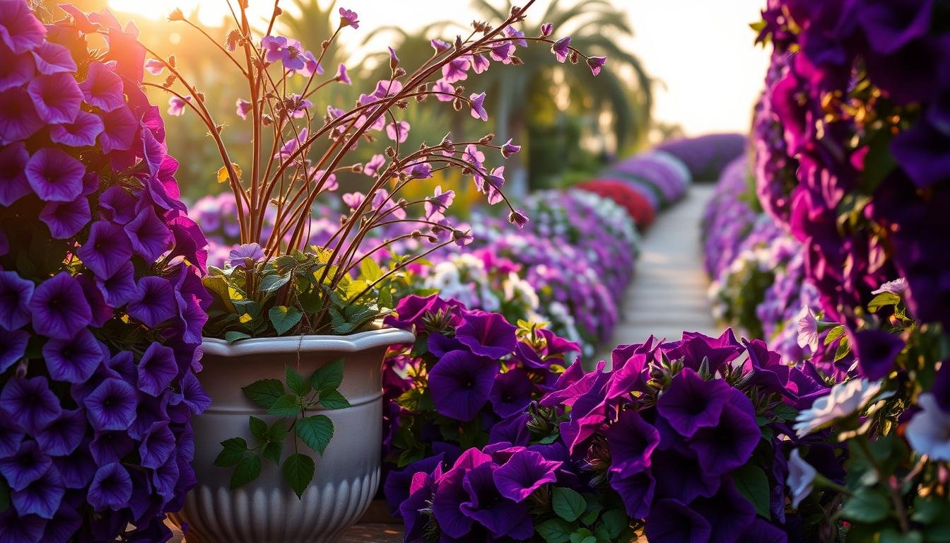 unique petunia garden design